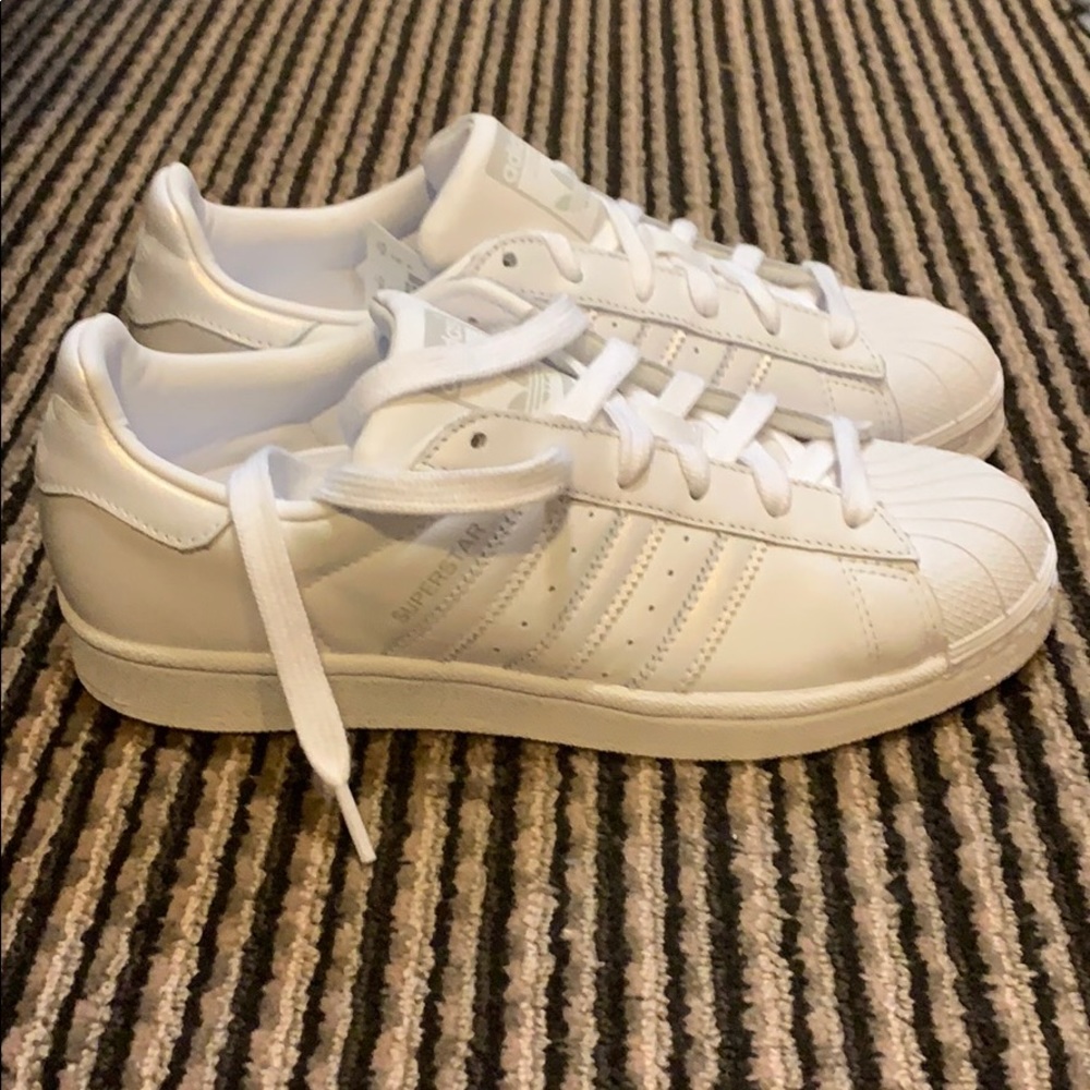 Adidas superstar white sneakers